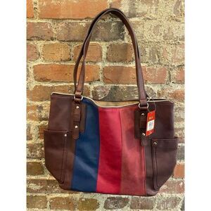 RELIC Monroe Tote Maroon Multi Women’s Handbag Purse NWT